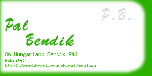pal bendik business card