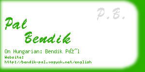 pal bendik business card